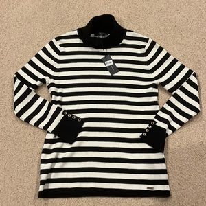 Tommy Hilfiger ribbed long sleeve striped turtleneck NWT